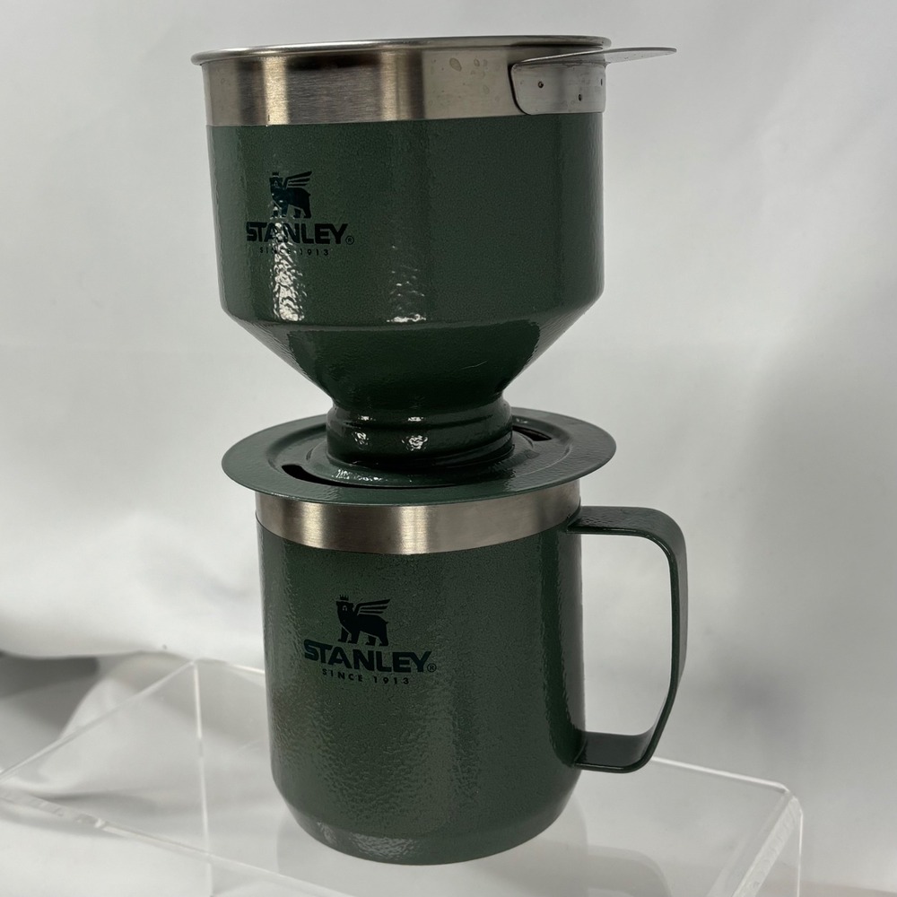 Stanley Classic Perfect-Brew Pour Over Set Hammertone Green Stainless Steel Mug - Picture 3 of 15